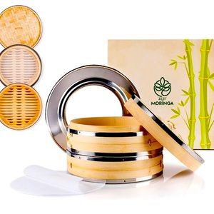 10 inch 100% Natural Bamboo Food Steamer.